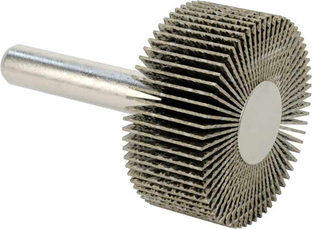 Zımpara Kanatlı Tekerlek, Saplı, Pürüzsüz Yüzey için, 180 Kum, 1-3/16" Çap, 1/2" Genişlik