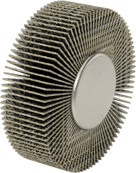 Zımpara Kanatlı Tekerlek, Dişli Saplamalı, 180 Kum, 1-5/8" Çap, 1/2" Genişlik