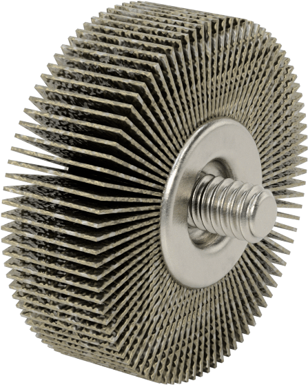 Zımpara Kanatlı Tekerlek, Dişli Saplamalı, 320 Kum, 1-5/8" Çap, 1/2" Genişlik