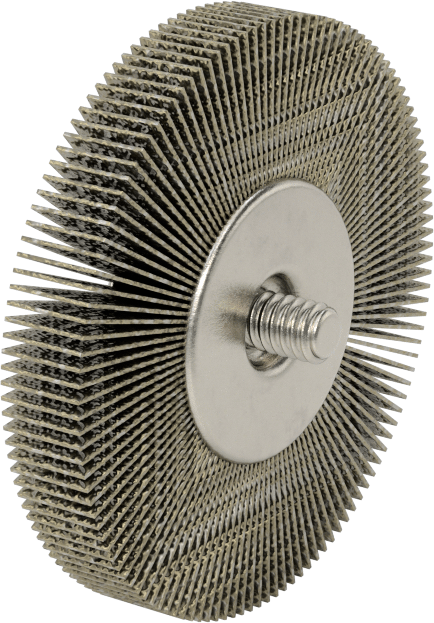 Zımpara Kanatlı Tekerlek, Dişli Saplamalı, 60 Kum, 2-1/2" Çap, 3/8" Genişlik