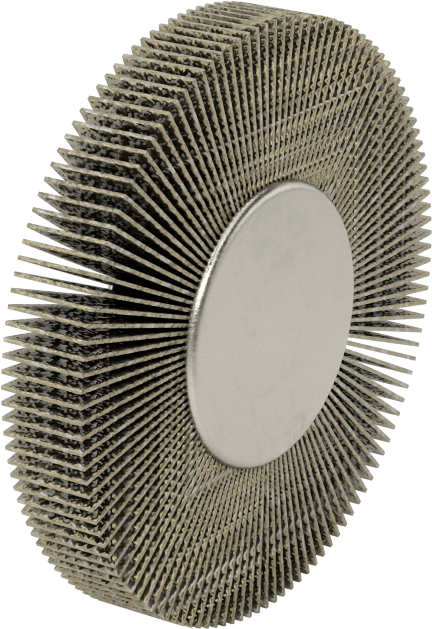Zımpara Kanatlı Tekerlek, Dişli Saplamalı, 80 Kum, 2-1/2" Çap, 3/8" Genişlik