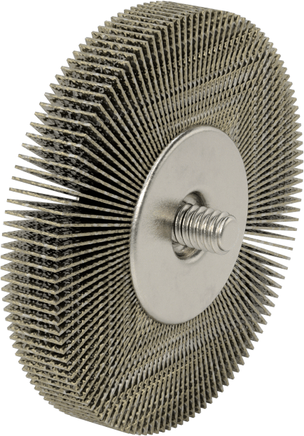 Zımpara Kanatlı Tekerlek, Dişli Saplamalı, 80 Kum, 2-1/2" Çap, 3/8" Genişlik