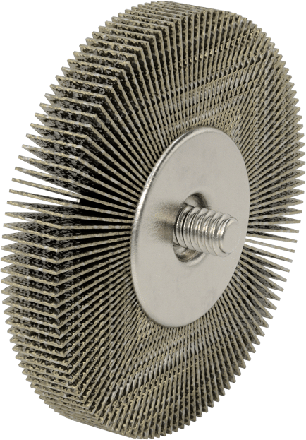 Zımpara Kanatlı Tekerlek, Dişli Saplamalı, 120 Kum, 2-1/2" Çap, 3/8" Genişlik