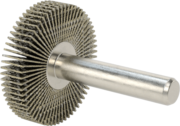 Zımpara Kanatlı Tekerlek, Saplı, Pürüzsüz Yüzey için, 120 Kum, 1-3/16" Çap, 1/4" Genişlik