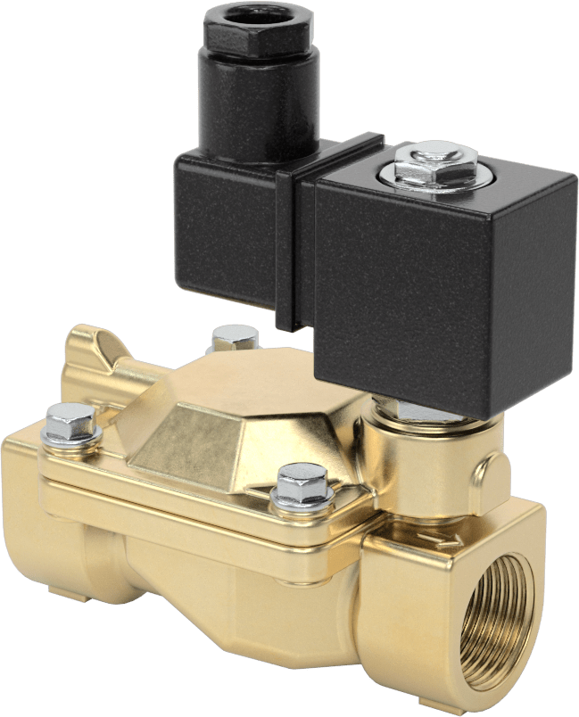 Pirinç Gövde Solenoid Açma/Kapama Vanası, Normalde Kapalı, 24V DC, 3/4 NPT Dişi, 9,8 Cv