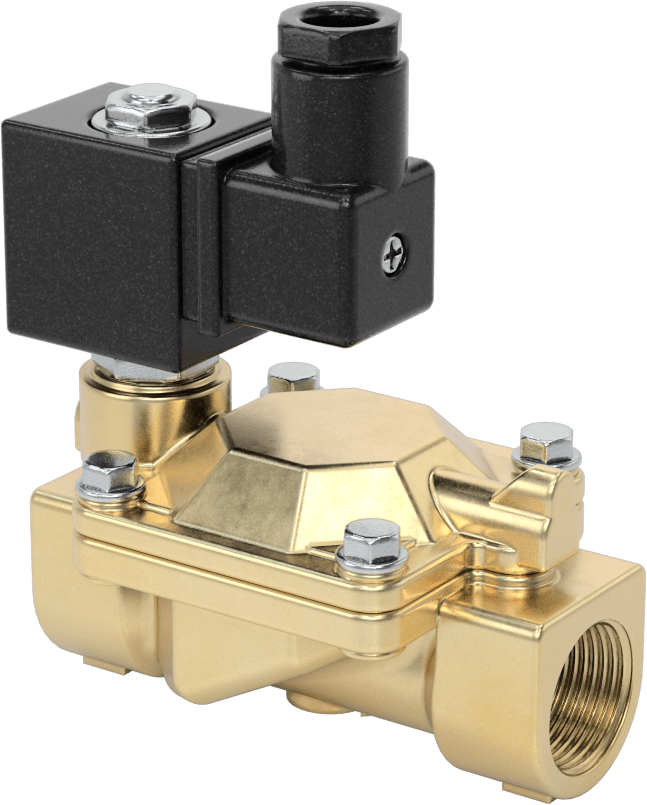Pirinç Gövde Solenoid Açma/Kapama Vanası, Normalde Kapalı, 24V DC, 3/4 NPT Dişi, 9,8 Cv