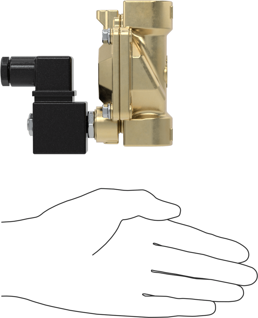 Pirinç Gövde Solenoid Açma/Kapama Vanası, Normalde Kapalı, 24V AC, 3/4 NPT Dişi, 9,8 Cv