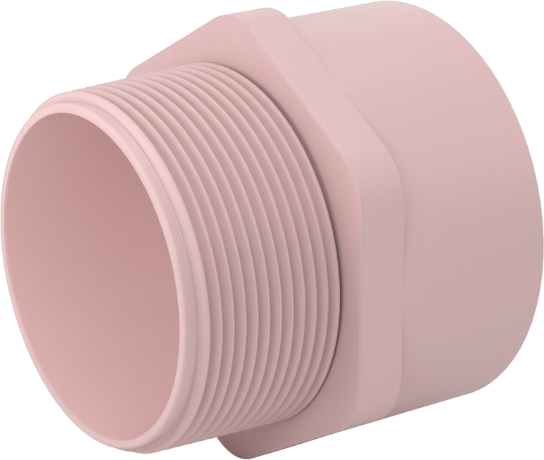 Su için UV'ye Dayanıklı Standart Cidarlı PVC Boru Bağlantı Parçası, Düz Adaptör, 3 NPT Soket Bağlantı Dişi x 3 Erkek