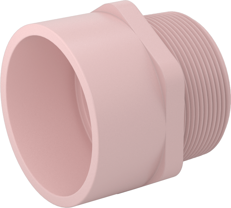 Su için UV'ye Dayanıklı Standart Cidarlı PVC Boru Bağlantı Parçası, Düz Adaptör, 3 NPT Soket Bağlantı Dişi x 3 Erkek