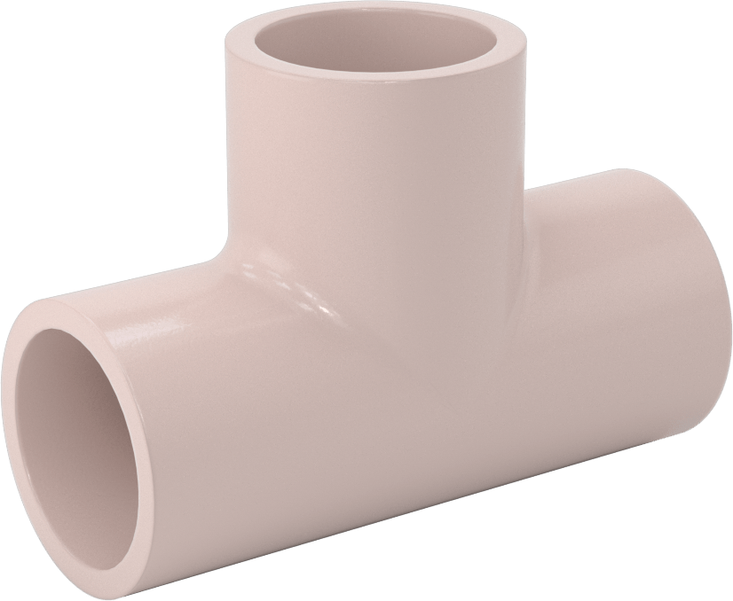 Su için UV'ye Dayanıklı Standart Cidarlı PVC Boru Bağlantı Parçası, T Konektörü, 3/4 Soket Bağlantılı Dişi