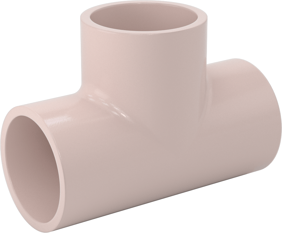 Su için UV'ye Dayanıklı Standart Cidarlı PVC Boru Bağlantı Parçası, T Konektörü, 1-1/2 Soket Bağlantılı Dişi