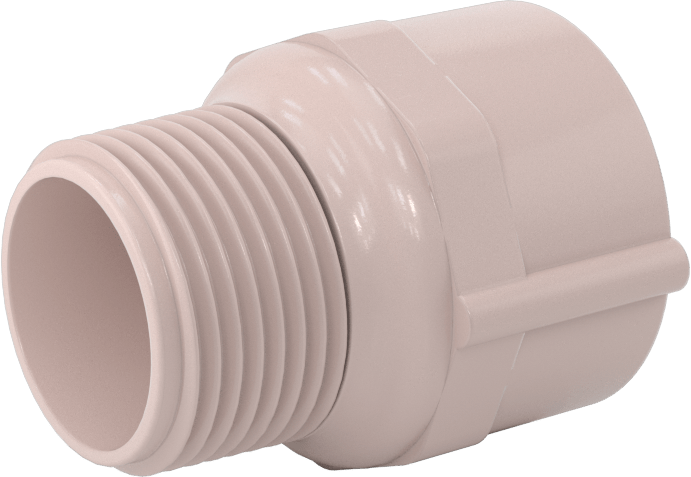 Su için UV'ye Dayanıklı Standart Cidarlı PVC Boru Bağlantı Parçası, Adaptör, 3/4 NPT Soket Bağlantılı Dişi x 3/4 Erkek