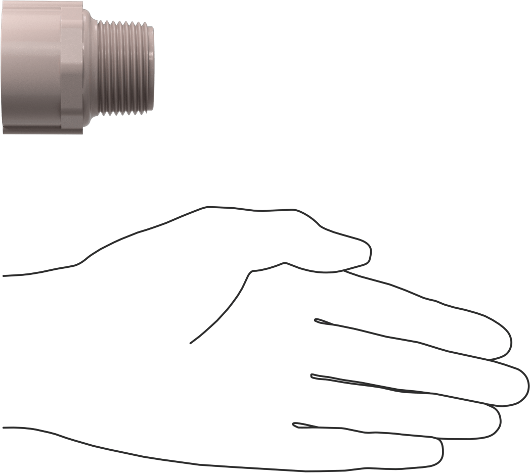 Su için UV'ye Dayanıklı Standart Cidarlı PVC Boru Bağlantı Parçası, Düz Adaptör, 1 NPT Soket Bağlantısı Dişi x 1 Erkek