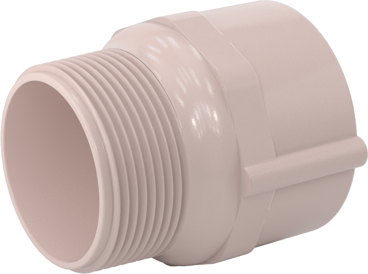Su için UV'ye Dayanıklı Standart Cidarlı PVC Boru Bağlantı Parçası, Adaptör, 1-1/2 NPT Soket Bağlantılı Dişi x 1-1/2 Erkek