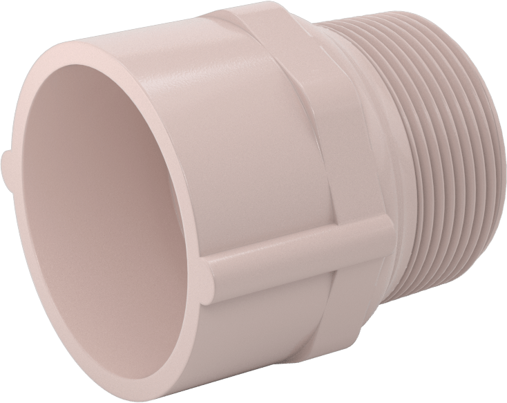 Su için UV'ye Dayanıklı Standart Cidarlı PVC Boru Bağlantı Parçası, Adaptör, 1-1/2 NPT Soket Bağlantılı Dişi x 1-1/2 Erkek
