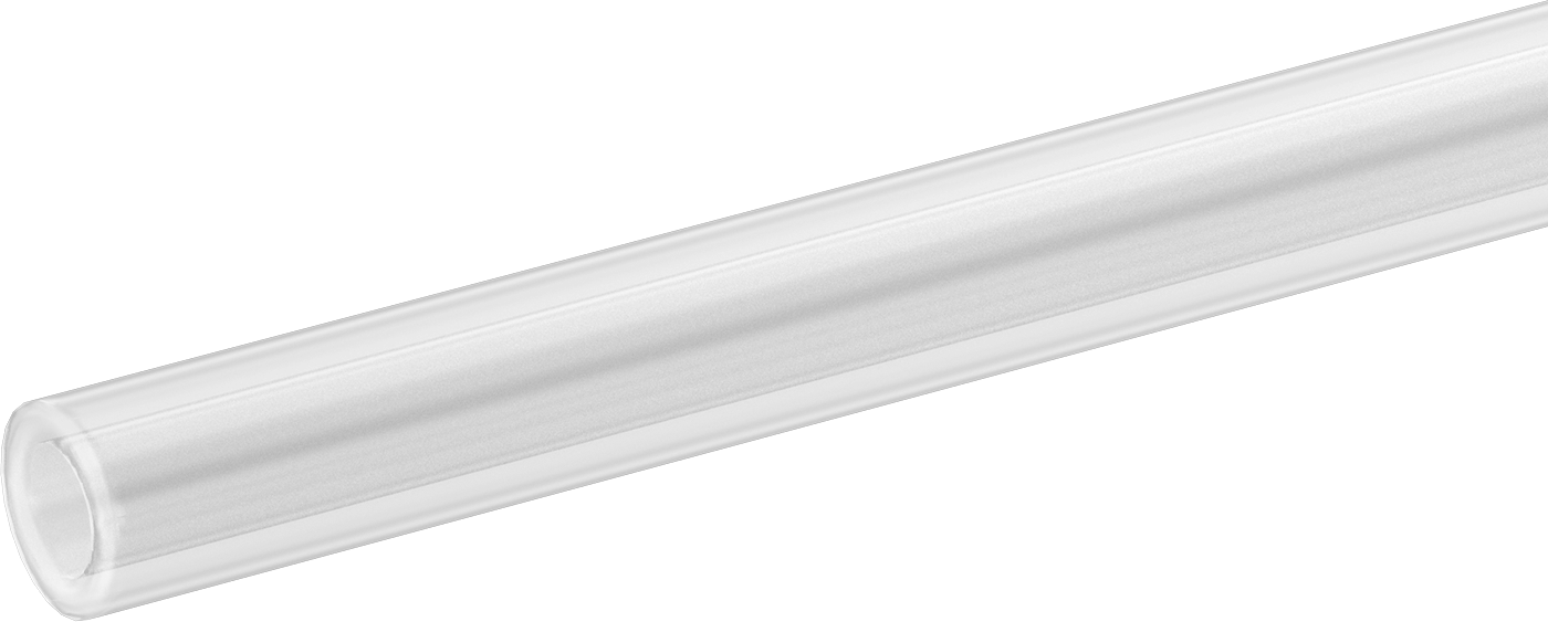 Su için Kalın Cidarlı Şeffaf Mavi Dişsiz PVC Boru, 4 Fit Uzunluk, 3/8 Boru Boyutu