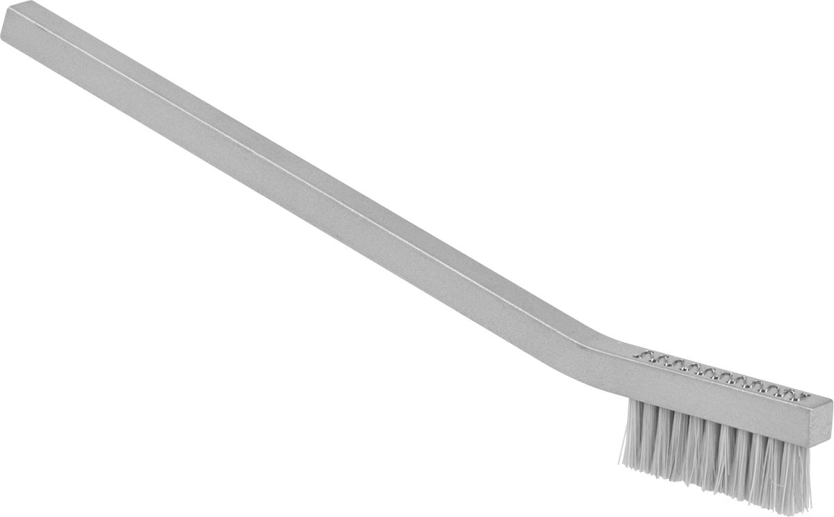 Alüminyum Kavisli Saplı El Fırçası, Toz Alma için, Domuz Kılı Fırça Kılları, 1/4" Genişlik, 6-7/16" Toplam