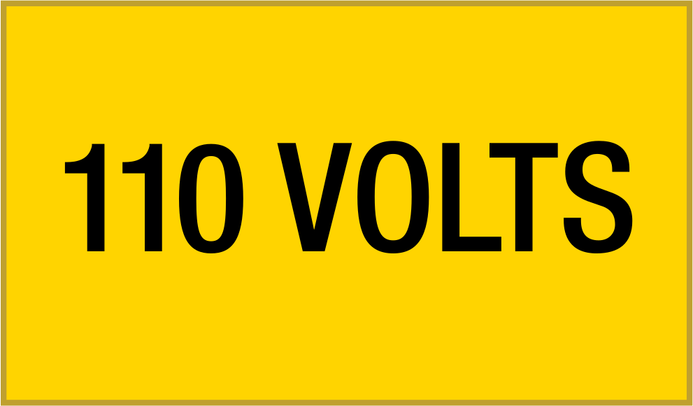 Yansıtıcı Elektrikli Ekipman Etiketleri, 2-7/8“ Yükseklik x 4-7/8” Genişlik, (110 Volt)