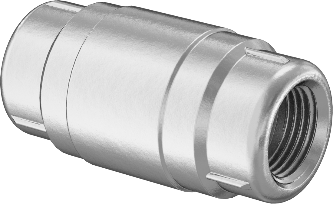 Pirinç Dişli Çek Valf, Nikel Kaplama, 303 Paslanmaz Çelik Yaylı Piston, 1/2 NPT Dişi