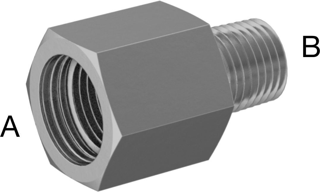 Aşırı Basınçlı Pirinç Dişli Boru Bağlantı Parçası, Redüksiyon Adaptörü, 3/8 NPTF Dişi x 1/4 NPTF Erkek