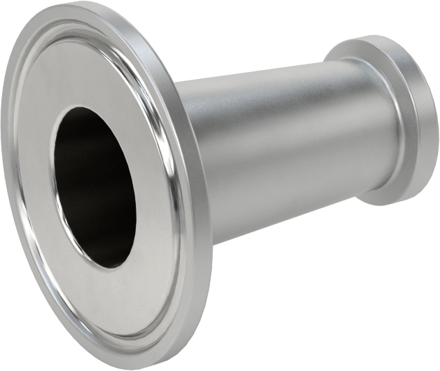 Ekstra Parlak Metal Hızlı Kelepçeli Boru Bağlantısı, Sıhhi, 1“ x 3/4” Boru Dış Çapı için Düz Redüktör, 2" Uzunluk