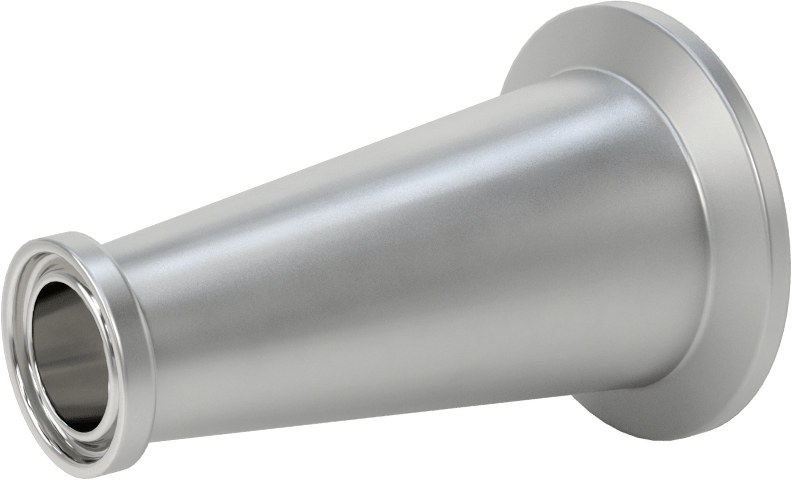 Ekstra Parlak Metal Hızlı Kelepçeli Boru Bağlantısı, Sıhhi, 1-1/2“ x 3/4” Dış Çaplı Boru için Redüktör, 3" Uzunluk