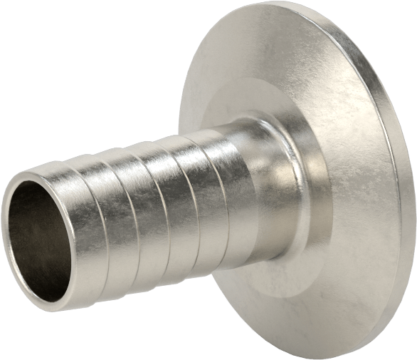 Ekstra Parlak Metal Hızlı Kelepçeli Boru Bağlantısı, Sıhhi, 1,5 inç Boru Dış Çapı x 3/4 inç Hortum İç Çapı için Dikenli