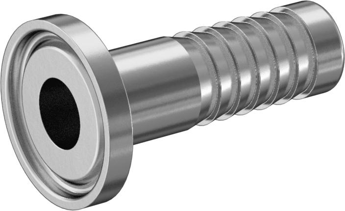Ekstra Parlak Metal Hızlı Kelepçeli Boru Bağlantısı, Sıhhi, 1/2“ Boru Dış Çapı x Çivili için 1/2” Hortum İç Çapı için