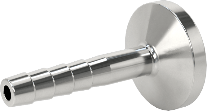 Ekstra Parlak Metal Hızlı Kelepçeli Boru Bağlantısı, Sıhhi, 3/8“ Boru Dış Çapı x 1/4” Hortum İç Çapı için Dikenli