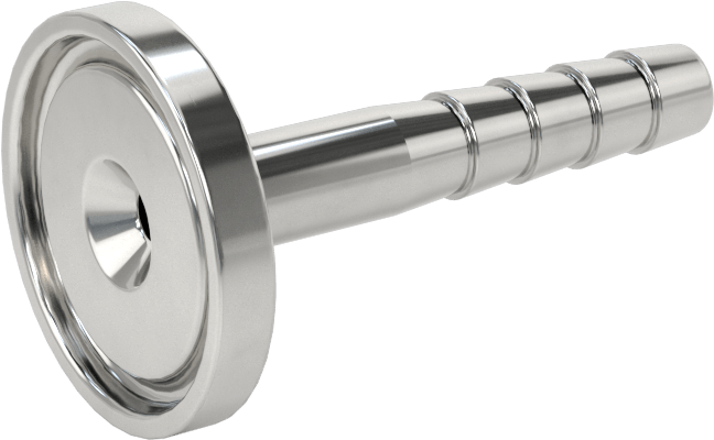 Ekstra Parlak Metal Hızlı Kelepçeli Boru Bağlantısı, Sıhhi, 3/8“ Boru Dış Çapı x 1/4” Hortum İç Çapı için Dikenli