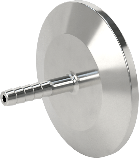 Ekstra Parlak Metal Hızlı Kelepçeli Boru Bağlantısı, Sıhhi, 1“ Boru Dış Çapı x 3/16” Hortum İç Çapı için Dikenli