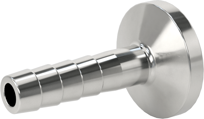 Ekstra Parlak Metal Hızlı Kelepçeli Boru Bağlantısı, Sıhhi, 1“ Boru Dış Çapı x 5/16” Hortum İç Çapı için Dikenli