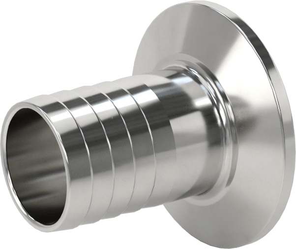 Ekstra Parlak Metal Hızlı Kelepçeli Boru Bağlantısı, Sıhhi, 1-1/2“ Boru Dış Çapı x 1” Hortum İç Çapı için Dişli