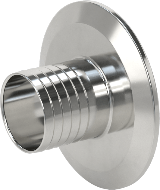 Ekstra Parlak Metal Hızlı Kelepçeli Boru Bağlantısı, Sıhhi, 3“ Dış Çaplı Boru x 1-1/2” İç Çaplı Hortum için Dikenli