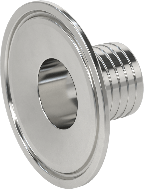 Ekstra Parlak Metal Hızlı Kelepçeli Boru Bağlantısı, Sıhhi, 3“ Dış Çaplı Boru x 1-1/2” İç Çaplı Hortum için Dikenli