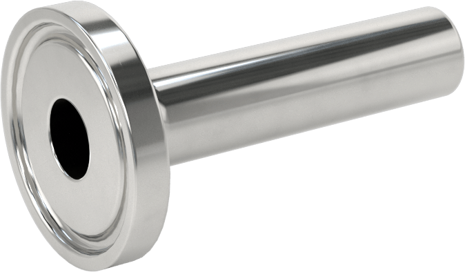 Ekstra Parlak Metal Hızlı Kelepçeli Boru Bağlantısı, Sıhhi, Adaptör, 3/8" Dış Çaplı Boru x Alın Kaynaklı Boru için