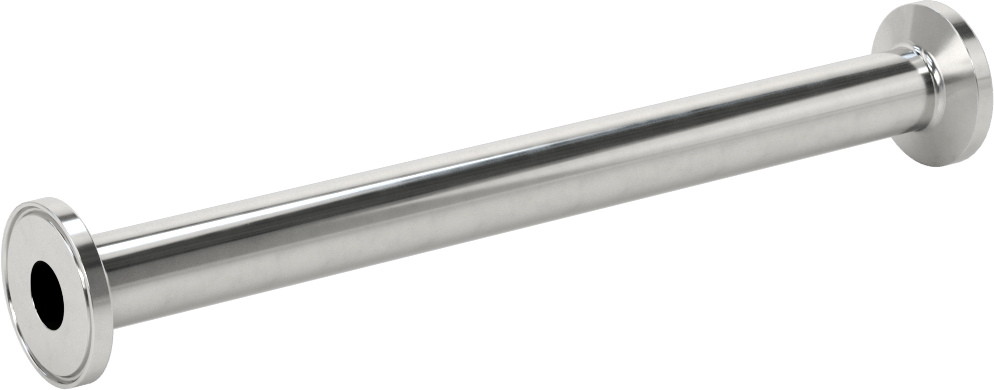Ekstra Parlak Metal Hızlı Kelepçeli Boru Bağlantısı, Sıhhi, 1/2" Dış Çaplı Boru için Düz Konektör, 6 inç Uzunluk