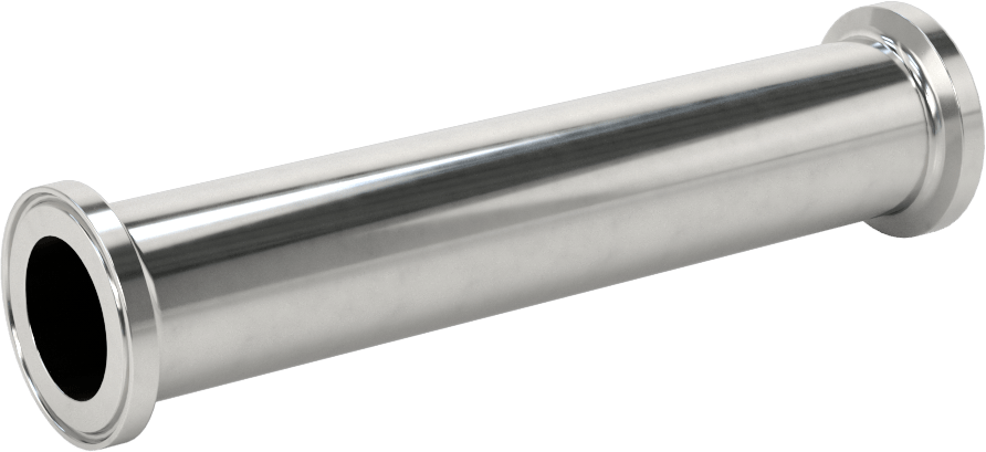 Ekstra Parlak Metal Hızlı Kelepçeli Boru Bağlantısı, Sıhhi, 3/4" Boru Dış Çapı için Düz Konektör, 4" Uzunluk
