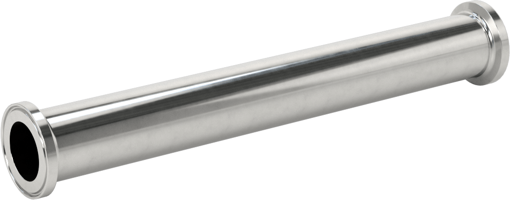 Ekstra Parlak Metal Hızlı Kelepçeli Boru Bağlantısı, Sıhhi, 3/4" Boru Dış Çapı için Düz Konektör, 6 inç Uzunluk