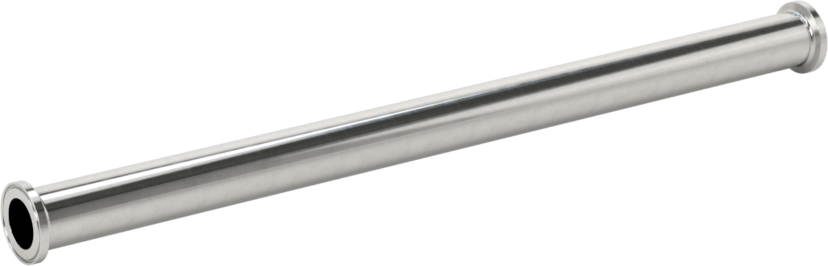 Ekstra Parlak Metal Hızlı Kelepçeli Boru Bağlantısı, Sıhhi, 3/4" Boru Dış Çapı için Düz Konektör, 12" Uzunluk
