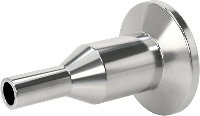 Ekstra Parlak Metal Hızlı Kelepçeli Boru Bağlantısı, Sıhhi, 1“ Boru Dış Çapı x 1/2” Alın Kaynaklı Boru Dış Çapı için