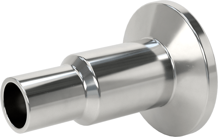 Ekstra Parlak Metal Hızlı Kelepçeli Boru Bağlantısı, Sıhhi, 1“ Boru Dış Çapı x 3/4” Alın Kaynaklı Boru Dış Çapı için