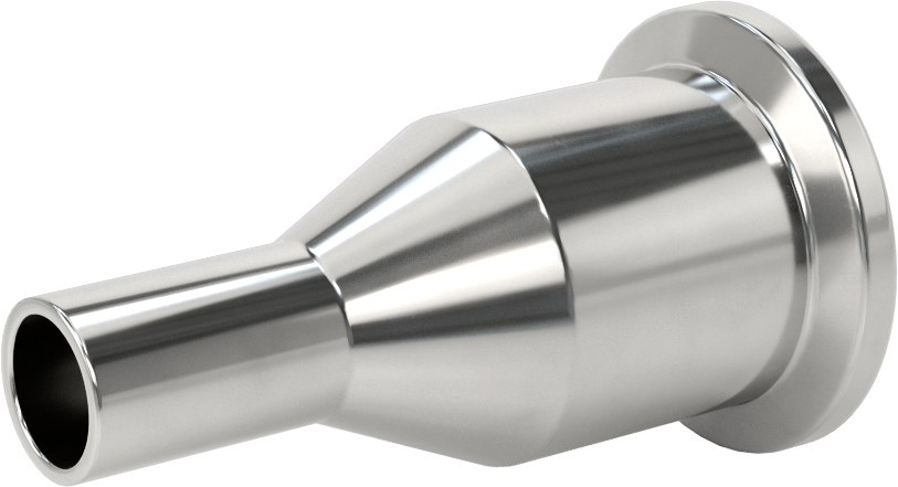 Ekstra Parlak Metal Hızlı Kelepçeli Boru Bağlantısı, Sıhhi, 1-1/2“ Boru Dış Çapı x 3/4” Alın Kaynaklı Boru Dış Çapı için