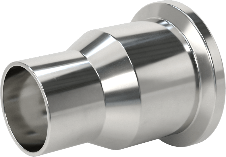 Ekstra Parlak Metal Hızlı Kelepçeli Boru Bağlantısı, Sıhhi, 2“ Boru Dış Çapı x 1-1/2” Alın Kaynaklı Boru Dış Çapı için