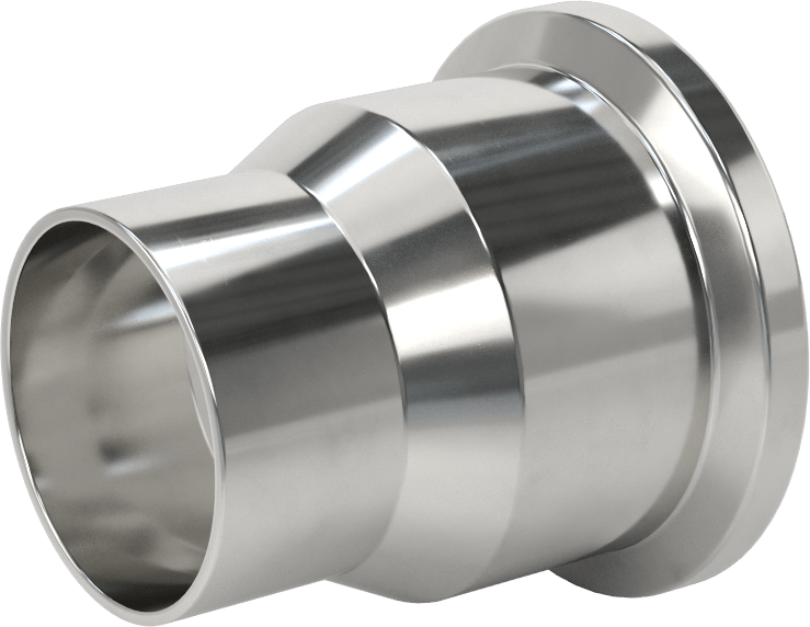 Ekstra Parlak Metal Hızlı Kelepçeli Boru Bağlantısı, Sıhhi, 2-1/2“ Boru Dış Çapı x 2” Alın Kaynaklı Boru Dış Çapı için