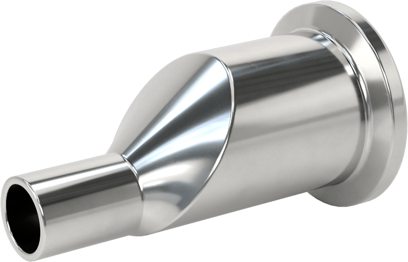 Ekstra Parlak Metal Hızlı Kelepçeli Boru Bağlantısı, Sıhhi, 1-1/2“ x 3/4” Dış Çaplı Boru için Ofset Adaptör
