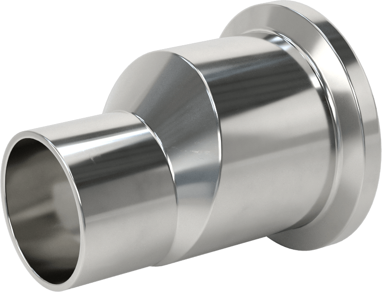 Ekstra Parlak Metal Hızlı Kelepçeli Boru Bağlantısı, Sıhhi, 2“ x 1-1/2” Dış Çaplı Boru için Ofset Adaptör