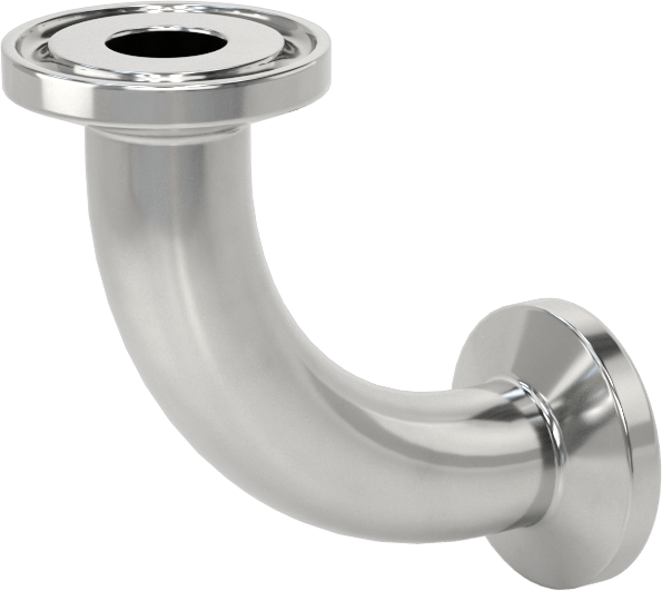 Ekstra Parlak Metal Hızlı Kelepçeli Boru Bağlantısı, Sıhhi, 1/2" Dış Çaplı Boru için 88 Derece Dirsek Konektörü