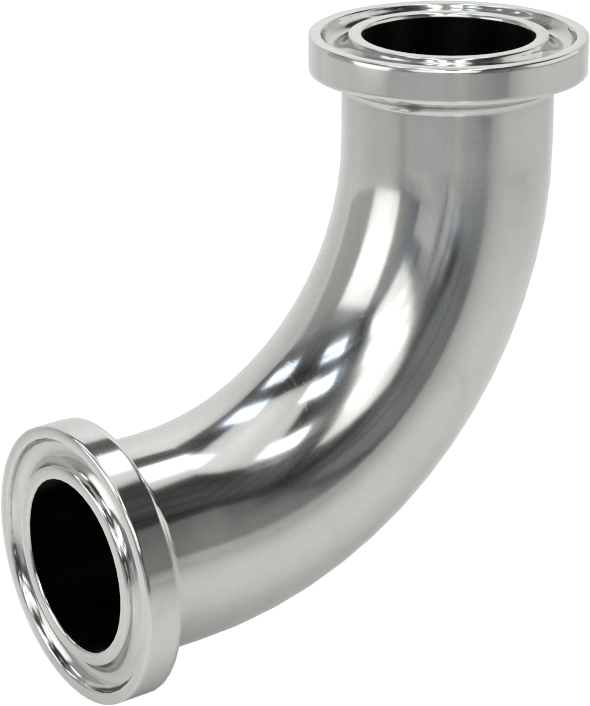 Ekstra Parlak Metal Hızlı Kelepçeli Boru Bağlantısı, Sıhhi, 3/4" Dış Çaplı Boru için 88 Derece Dirsek Konektörü