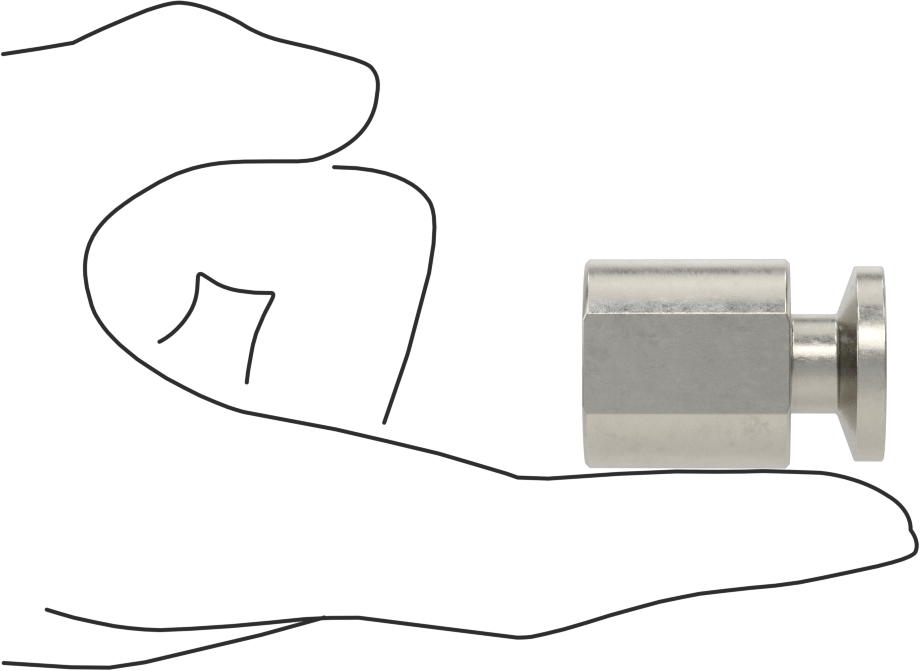Ekstra Parlak Metal Hızlı Kelepçeli Boru Bağlantısı, Sıhhi, 1/2" Boru Dış Çapı x 1/2 NPT Dişi için Adaptör